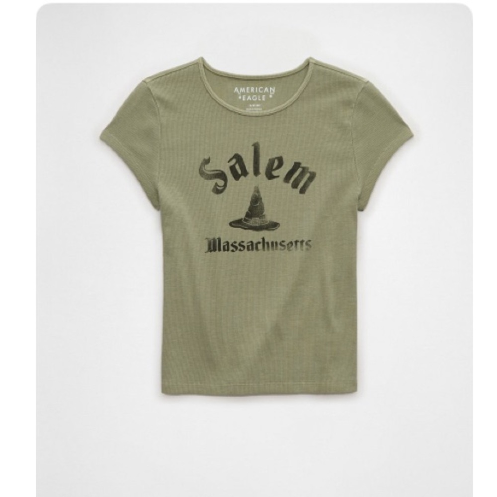American Eagle Hey Baby Halloween Graphic T-Shirt